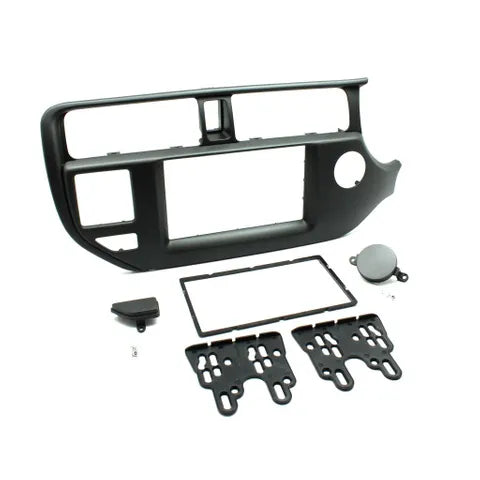 Premium Double DIN Dash Installation Kit for Kia Rio (2011-2017) | Black Factory-Matched Facia