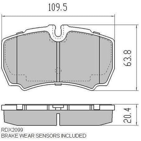 RDA Brakes Extreme Heavy Duty Brake Pad Set RDX2099SM