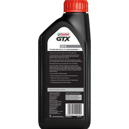 CASTROL GTX DIESEL 15W-40 ENGINE OIL 1L 3383439