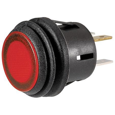 Narva Push/Push Button Switch Off/On SPST Red LED (Contacts Rated 20A @ 12V