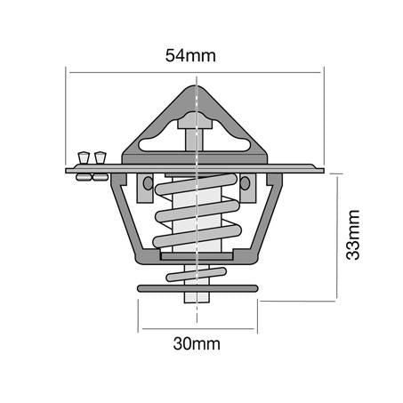 Tridon High Flow Thermostat 54mm - 82 Degrees C TT8017-180P