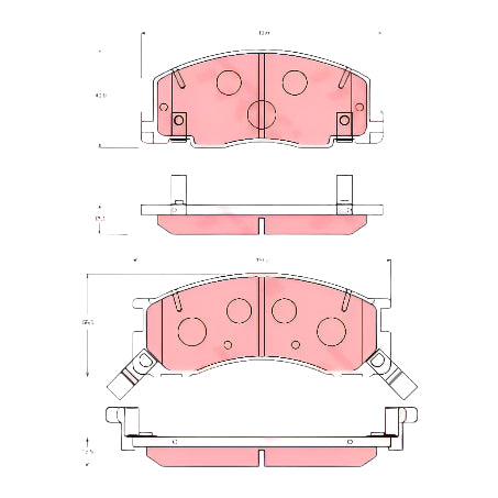 FRONT BRAKE PADS TOYOTA TOWN ACE CR50 SR50G D2164M