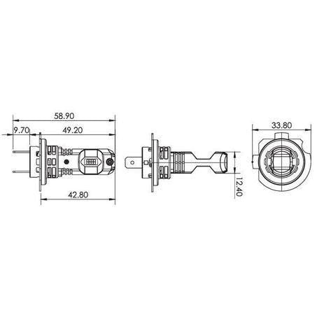 Narva Surefit HB3 Globe (9005) LED Headlight Globes Gen Ii 18435