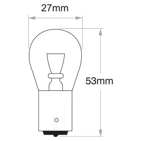 Narva Bayonet BA15s Globe 24V 25W