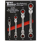 T & E TOOLS T&E E-Series Torx-r Flex-Head Gear Ratchet Wrench Set 4pc EW4