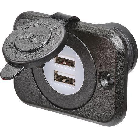 Narva DUAL USB SOCKET LED ILLUMINATED