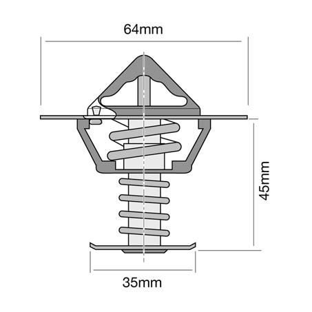 Tridon High Flow Thermostat 64mm - 77 Degrees C TT378-170