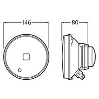 HELLA Semi Sealed Beam Round 146mm Globe Style H1