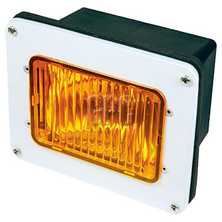 ECCO Warning Light Amber Halogen 12V 35w Flush Mount 145mm x 115mm x 80mm 823-001A