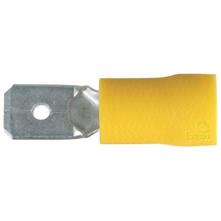 OEX Crimp Terminal Male Blade Yellow Terminal Entry 6.3 x 0.8mm Vinyl 50Pk