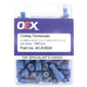 OEX Crimp Terminal Female Blade Blue Terminal Entry 6.3 x 0.8mm Vinyl 100