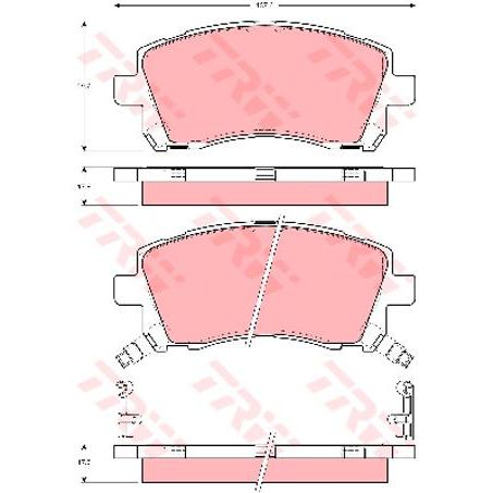 TRW DTEC Brake Pad Set (DB1342)