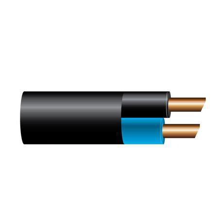 OEX 5mm Twin Core Automotive Cable Blue/Black With Black Sheath 30M (NZ R