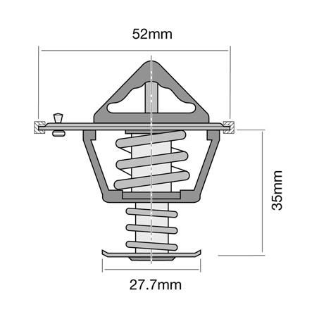Tridon High Flow Thermostat 52mm - 89 Degrees C TT446-192