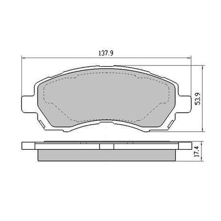 RDA GP MAX LOW METALLIC BRAKE PAD SET SUBARU TOYOTA PREVIA RDB1363
