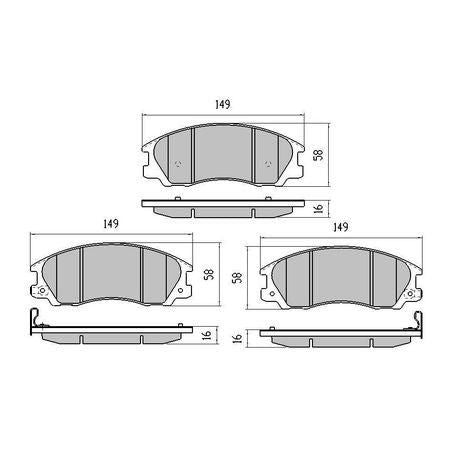 RDA PHANTOM CERAMIC BRAKE PAD SET HYUNDAI SSANGYONG RDC1745