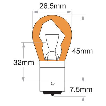 PHILIPS Bayonet Globe 12V 21W Standard - 10 Pce 12496