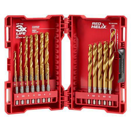 Milwaukee SHOCKWAVE Red Helix Titanium 19 Pce Kit 48894860