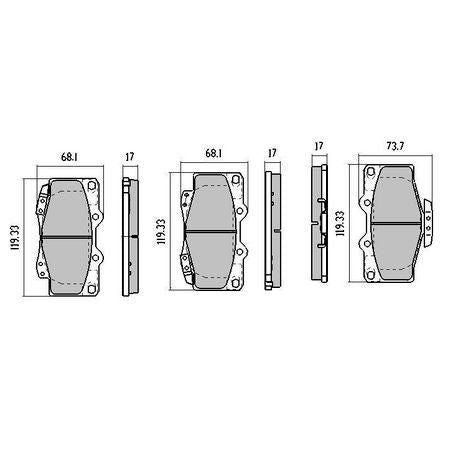 RDA PHANTOM CERAMIC BRAKE PAD SET TOYOTA HILUX LANDCRUISER RDC1323