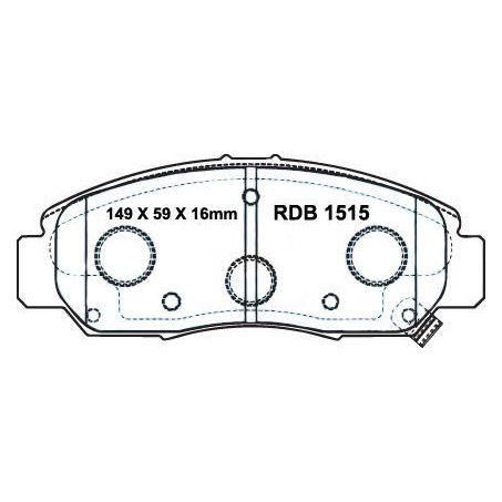 RDA PHANTOM CERAMIC BRAKE PAD SET HONDA MAZDA VAUXHALL RDC1515