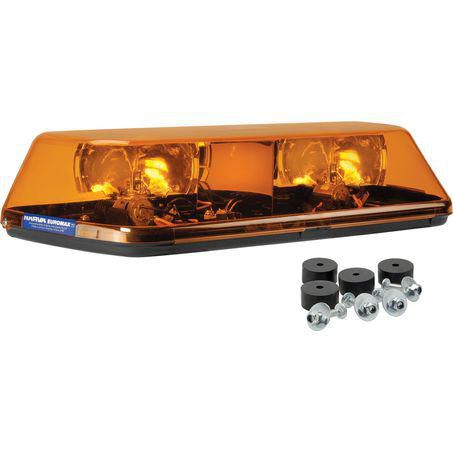 Narva Mini Bar Halogen Dual Rotator Amber 24V Permanent Mount 85050A-24V