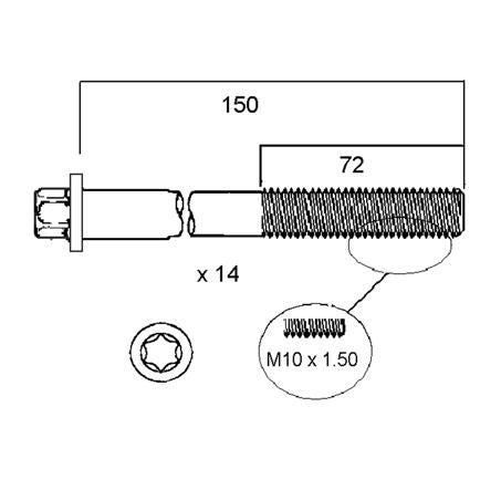 PERMASEAL Cylinder Head Bolt Set HBS161
