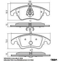 RDA Phantom Ceramic Brake Pad Set - RDC2256