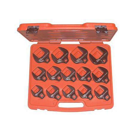 T & E TOOLS T&E Tools 1/2in Dr Crowsfoot Wrench Set 14pc CF1400M