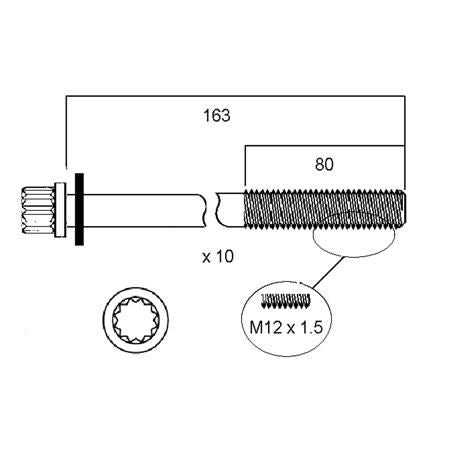Permaseal Cylinder Head Bolt Set