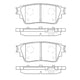 Royale Brake Pad Set L:103.4 H:42.1 T:15 - BP1370M