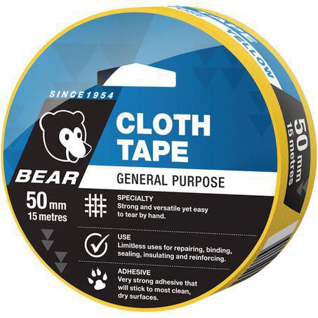 Norton Ct15 Yellow Cloth Tape 50 mm x 15m 66623336608
