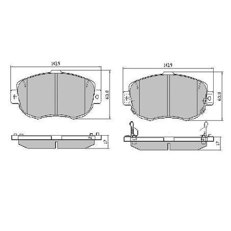 RDA PHANTOM CERAMIC BRAKE PAD SET LEXUS TOYOTA RDC1395