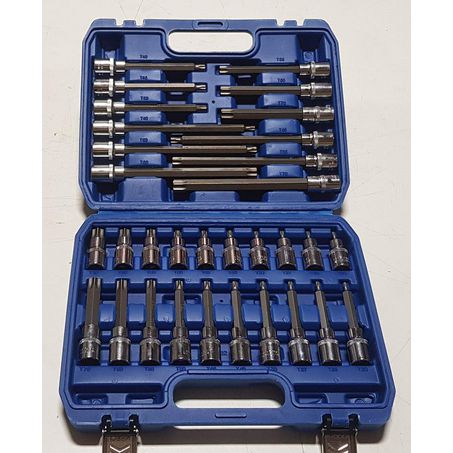 SAS AUTO PARTS TORX STAR SOCKET BIT SET 12IN DRI TL-STZ26747