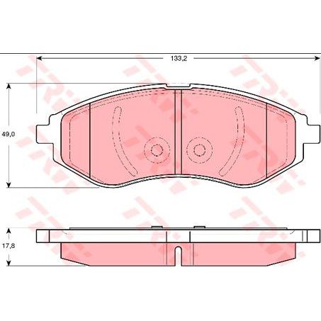 TRW Brake Pad Set (DB1725/DB1728)