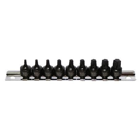 T & E TOOLS T&E 1/4in Dr Stubby Torx-R Impact Sockets 9pc S92909