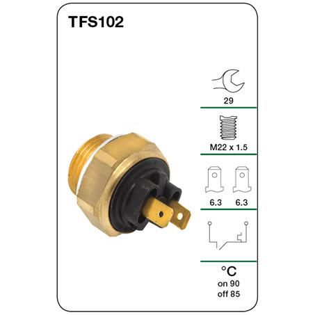 TRIDON Thermo Fan Switch  95c On 90c Off TFS102