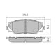 RDA PHANTOM CERAMIC BRAKE PAD SET TOYOTA RDC1932