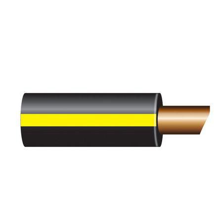 OEX 2mm Single Core Automotive Cable Black With Yellow Trace 50M