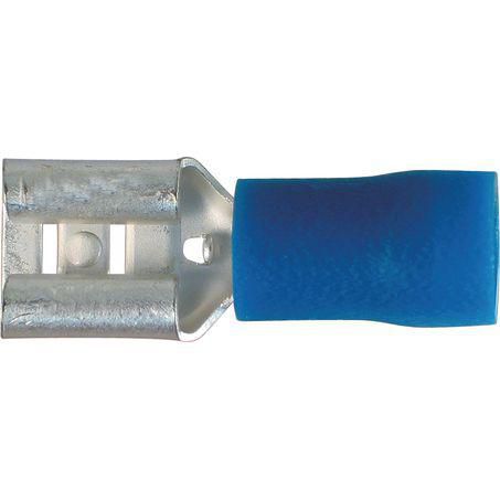 OEX Crimp Terminal Female Blade Blue Terminal Entry 6.3 x 0.8mm Vinyl 100