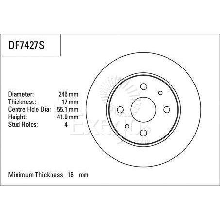 TRW Disc Brake Rotor 246mm