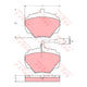 TRW Brake Pad Set Inc. Wear Sensor
