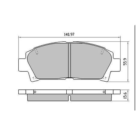 RDA PHANTOM CERAMIC BRAKE PAD SET TOYOTA RDC1352