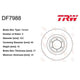TRW Disc Brake Rotor 300mm x 25 Min (C/Hole 88mm)