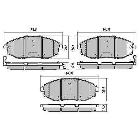 RDA PHANTOM CERAMIC BRAKE PAD SET DAEWOO LEGANZA HOLDEN EPICA EP RDC1688