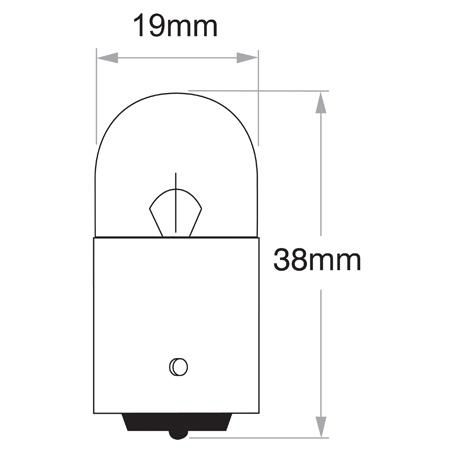 Narva R10W Bayonet BA15s Globe 12V 10W