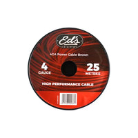 EDS EBP-04-25M 4 Gauge (21.2mmÂ²) CCA Power Cable | Frosted Brown | 25 Metre Roll