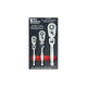 T & E TOOLS T&E Super Fine Flex-Head Stubby Ratchet Set 3pc 21532