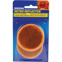 Narva Reflector Round Amber 65mm - 2 Pce