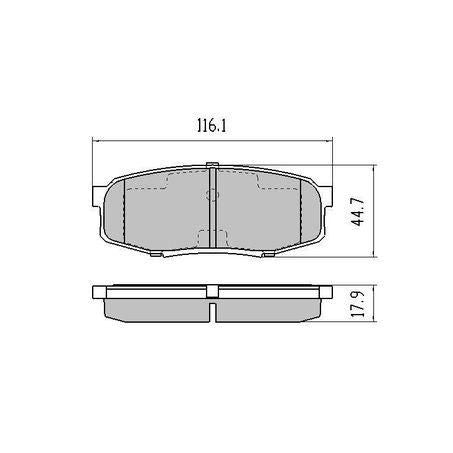 RDA PHANTOM CERAMIC BRAKE PAD SET LEXUS TOYOTA RDC2037
