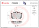 BREMBO NAO REAR BRAKE PAD SET AUDI VW VAG - P85020N